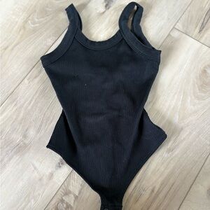 Wild Fable Black Ribbed Bodysuit